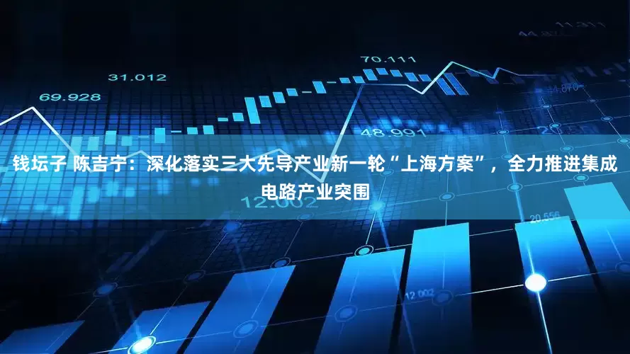 钱坛子 陈吉宁：深化落实三大先导产业新一轮“上海方案”，全力推进集成电路产业突围